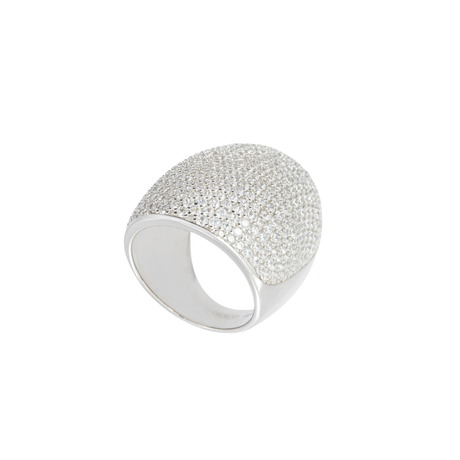Anello Oval Pavè